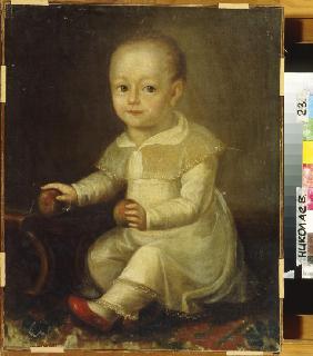Portrait of a child with apples