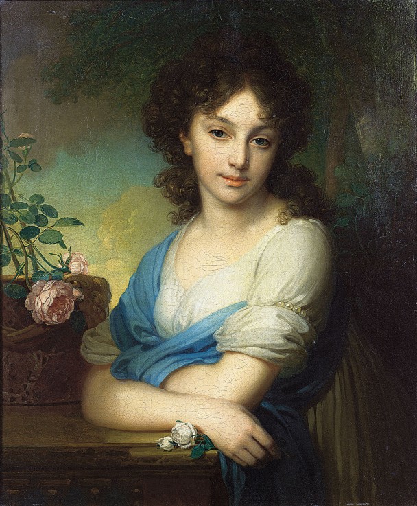 Portrait of Yelena Naryshkina (1785–1855) from Wladimir Lukitsch Borowikowski