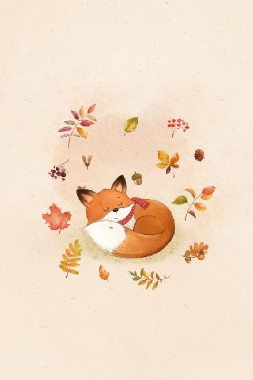 Fox In Fall Foliage