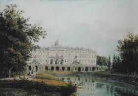 View of the Great Palace of Strelna near St. Petersburg