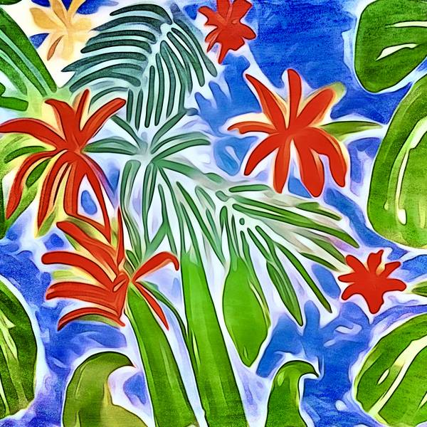 Rote Blumen-Matisse inspired from zamart