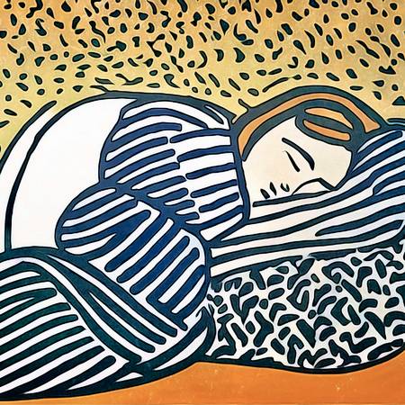 Schlafende Frau-Matisse inspired