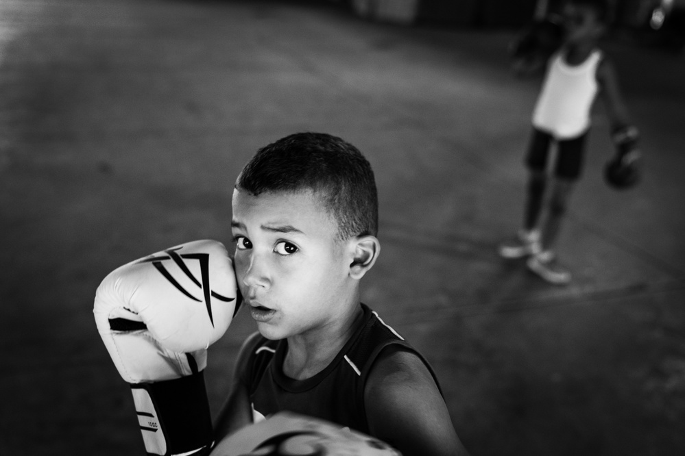 Boxing boy in Cuba from Zeqiang Wang